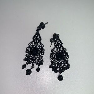 Black dangly earrings